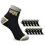 Lakpoau Socken Herren 43-46 Arbeitssocken Herren 12 Paar WORK Socks Baumwolle Herrensocken Business Socken Strümpfe Baumwollsocken 43-46