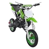 49ccm Dirt Bike 8in Dirtbike Kindercross Kinder Cross Crossbike 1,8L Tankinhalt Scheibenbremsen Pocket Cross Dirtbike für Kinder ab 6-16 Jahren