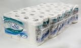 Vella 64 Rollen Kleinrollen Toilettenpapier 2-lagig weiss aus Zellstoff Frischfasern 250 Blatt je Rolle im 8 x 8 Sparpack