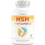 MSM 2000mg - 365 Tabletten - Mit natürlichem Vitamin C aus Acerola - Ohne Zusätze - 6 Monate Vorrat - Hochdosiert - Laborgeprüft - Vegan