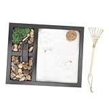 KOMBIUDA 1 Satz Zen-Sandtisch-Ornament bürogeschenk bürodeko Schreibtisch Dekoration Meditationstisch aus Sand Sandkasten-Miniaturen Zen-Sandkastenverzierung dekorativer Sandkasten Stein