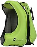FORWEWAY Aufblasbare Schnorchelweste, Option Sommerstrand, Unisex, Geeignet für Viele Wassersportarten, 66-220 lbs(Grun)
