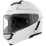 Sena Impulse weiß Klapphelm ECE 22.06 mit integriertem Headset und LED-Rücklicht, L 59/60