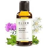 ELIXR – Saunaaufguss Alpine Herbs – Sauna Aufgussmittel für Sauna Aufgüsse – 100% naturreines ätherisches Saunaöl mit Alpenkräutern – Saunaduft als perfektes Sauna Geschenk (50 ml)