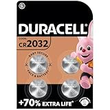 Duracell CR2032 Knopfzellen, CR 2032 Lithium Knopfzelle 3 V (4 Stück), ideal für z.B. Autoschlüssel, Waagen, Fitnesstracker, medizinische Geräte