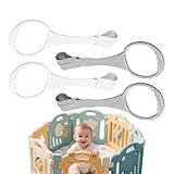 Baby Play Pen Pull Up Handles, Babies Walk Training Rings, Standing Assist Handles, 7.87x3.54x0.39 Inches, for Boys, Girls Aged 6-36 Months, Walking Train Tool
