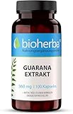 Guarana Kapseln – 100 Stück mit 1080 mg enthalten Koffein & Biotin von BIOHERBA PZN 18215209