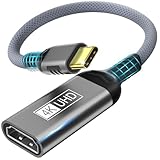 USB C auf HDMI,4K USB Type-C Thunderbolt 3/4 auf HDMI Adapter Kompatibel mit iPhone 15/15Plus/15Pro/15Pro Max,MacBook Pro/Air,iPad Pro/Air,Samsung Galaxy S/Note,XPS,SurfacePro,Pixelbook Grau
