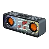 Renchey Lautsprecher | Transparentes Audio mit RGB-Licht,Bassstark mit RGB-Beleuchtung für Camping Garten Zuhause Terrasse & Pool