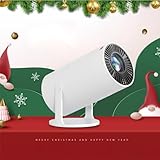 Mini-Kompaktprojektor mit 180°-Drehung, WiFi 6, Android 11, automatischer Trapezkorrektur für Wohnzimmer, Schlafzimmer und Büro