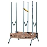 wolfcraft Sägebock 5121000 - klappbar - Robuster & stabiler Holzbock zum schnellen Zuschneiden von Brennholz - inkl. Auswurfsicherung/Tragkraft: 150 kg