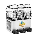 Royal Catering RCSL 3/10 Slush-Maschine 3 x 10 l LED 800 W Nachtmodus Slush Ice Maschine Slush Eis Maker