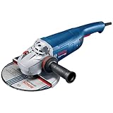Bosch Professional Winkelschleifer GWS 22-230 P (Leistung 2.200 Watt, inkl. Zweilochschlüssel, Aufnahmeflansch, Spannmutter, Schutzhaube, Zusatzhandgriff)