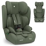 KikkaBoo i-Pass, Kindersitz 9–36 kg, Gruppe 1/2/3 Auto Kindersitz für Kinder 76–150 cm (15 Monate – 12 Jahre), i-Size, 13-fach verstellbare Kopfstütze, Armeegrün