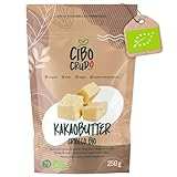 Kakaobutter Bio Lebensmittelqualität - 250g. Kakao Butter Organic für Schokolade Kosmetik oder Essen. Raw Cacao Butter.