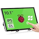 HAMTYSAN Raspberry Pi Touch Screen, 10.1 Zoll Bildschirm 1024x600 Kleiner tragbarer HDMI IPS Monitor mit Ständer, für Raspberry Pi 400/4/3/2/Zero/B/B+ Jetson Nano Win11/10/8/7