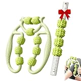 Circular Leg Clamp,Upgraded 360 °9 Wheel Circular Legs Clamp,Leg Massager Roller,Multifunctional Ring Roller,for Legs Neck Muscle Hand Arm Relaxer (Green)