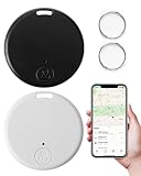 2 Stück Schlüsselfinder Bluetooth 5.2 –Schlüsseltracker Smart-Tag GPS kompatibel mit iOS und Android, Tracker mit Zwei-Wege-Suche, Fernsteuerung per App, Anti-Verlust-Alarm für Taschen & Haustiere