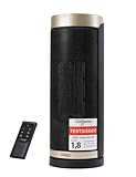 Dreo Heizlüfter Energiesparend, PTC Keramik Heizlüfte Leise, 70° Oszillierend Elektroheizung mit Fernbedienung, 12-Std-Timer, 3 Modus 3 Geschwindigkeit, Überhitzungs-Kippschutz, Solaris Slim H3