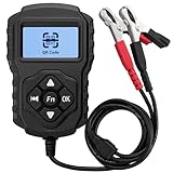 Batterieladetester 12V 24V, Autobatterie Tester 100-2000 CCA kfz Autobatterie Tester Zustand Starten & Ladesystem Testgerät Digitaler Autobatterie Analysator mit 1,2M Kabel & QR-Code-Testergebnisse