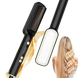 Glättbürste, Haarglätter Bürste, 2 in 1 Hair Straightener Brush, 6 Temperatureinstellungen