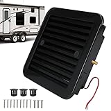 Abluftventilator für Wohnwagen 2,4W 12V, Max Air Belüftung für RV Dachventilator Dachlüfter Reversibler Abluftventilator, Lüfter Seitenabluftventilator Stumm für Camper Wohnmobil Anhänger (Schwarz)