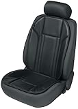 Walser Premium Auto-Sitzaufleger Ravenna, Auto-Sitzauflage, Sitzschoner-PKW universal, Autositzschoner aus Kunstleder, Auto-Schutzunterlage schwarz