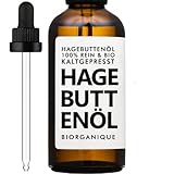 BIO Hagebuttenöl (Wildrosenöl) -100% rein, natürlich und kaltgepresst - 50 ml - Pflege für Haar, Körper, Anti-Aging, Haut, Narben, Anti Dehnungsstreifen, Antialterung/Hagebuttenkernöl