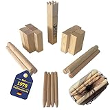 Best Sporting Nordmann-Schach Reise-Set | Kubb Spiel für Erwachsene & Kinder | Outdoor Wurfspiel aus Holz | Gesellschaftsspiel für Draußen | Kompaktes Holzspiel mit Tragetasche