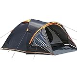 EchoSmile 4 Personen Camping Zelt,3-4 Saison Wasserdichtes 5000mm Zelt,Kuppelzelt mit Vorzelt,leichtes Wanderzelt Outdoor iglu Zelt Festivalzelt