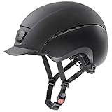 uvex elexxion - robuster Reithelm für Damen und Herren - individuelle Größenanpassung - optimale Belüftung - Black matt-Black matt - 54-55 cm
