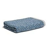 Möve Bohemian Dreams Spots Handtuch 50 x 100 cm aus 100% Baumwolle, Nature/Steel Blue