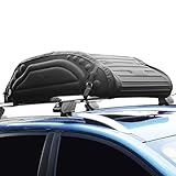 SOARS Dachbox Auto, 400L Gepäckbox wasserdicht mit Transportbändern, Autobox Gepäck Dachkoffer Dach Box für Autos, Vans, SUVs, inkl. Tragetasche