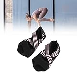 1 Paar Zehenlose, Rutschfeste Yoga-Socken mit Breiten Kreuzträgern Silikon-Griff Erhöhter Absatz Leichte Pilates-Ballett-Barre-Workout-Socken für Frauen