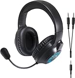 Speedlink Tyron - RGB Gaming Headset mit Mikrofon für PC PS4/PS5/ Xbox Series X/S/Switch, RGB Beleuchtung, mit Kabel 3,5mm Klinke, Y-Adapter, schwarz