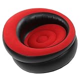 Phefop Aufblasbarer Loungesessel, Aufblasbare Aufblasbare Couch, Umweltfreundlicher, Ergonomischer Aufblasbarer Sofastuhl für das Büro (Rot)