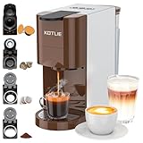 KOTLIE Kaffeemaschine, 4-in-1-Kaffeemaschine für NES/DG/Kaffeepulver/ESE(44mm),19 Bar,800ml