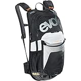 EVOC STAGE 12 TEAM technischer Rucksack für Outdoor-Aktivitäten, Backpack (AIR FLOW CONTACT System, verstellbare Schultergurte, Trekkingrucksack mit Werkzeugfach, Trinkblasenfach), Schwarz / Weiß