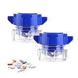 2 Stück Tablettenmörser Klein,Tabletten Zerkleinern, Tablettenzerkleinerer, Mörser Tablettenmühle, Tabletten Mörser, Medikamentenmörser, Tablettencrusher zum Zerkleinern von Tabletten(Blau)