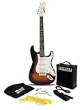 RockJam Full Size Electric Guitar Kit with 10-Watt Guitar Amp, Lessons, Strap, Gig Bag, Picks, Whammy, Lead and Spare Strings - SunBurst