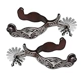 Sporen für Westernkuh mit Rowel, Metall, für Pferde, Stiefelsporn, Dekoration, für Herren, Seil, Reitzubehör, langlebiges Metall, für Herren, Damen, Herren