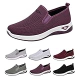 Damen Freizeitschuhe,Frauen OrthopäDische Schuhe,Ohne SchnüRsenkel Walkingschuhe,Leichtegewicht Atmungsaktive Fitnessschuhe,Gym Joggingschuhe,Casual Shoes,Slip On Loafer,Sommer Sportschuhe