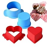 Runde und Herz Cake Pop Cutter - Cake Round Maker Cutter Pusher | Glatte Formen Presse Set Home Backzubehör Lehrwerkzeug für Spieße Dessert