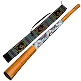 Australian Treasures Holz-Didgeridoo - leicht spielbar - für Anfänger und Fortgeschrittene - Länge 130cm inklusive Ikat-Tasche