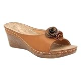 Plateau Sandale Shoes For Women Summer Sandals Damen Hausschuhe Mit Blumenmuster Plattform Dicke Sohle Keil Lässige Hausschuhe Sandalen Sandalen Bequem Damen Mit Fußbett (Brown 43)