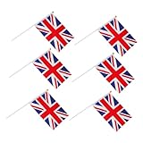 BESPORTBLE 6st Britische Flaggendekorationen Unions Flagge Englische Flagge Winken Pan-flagge England Mini-flagge Nationalflagge Union Jack-hand Weht Mit Fahnen Vereinigtes Königreich.