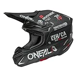 O'NEAL 5 SRS MX Helm für Erwachsene, Schwarz/Grau, Größe XL
