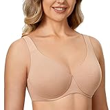 DELIMIRA AISILIN Damen Minimizer BH mit Bügel ohne Polster Vollschalen Große Größen Unterwäsche Haferflockenheide 85D
