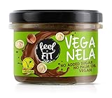 Feel FIT VEGANELA Kakao-Haselnuss-Aufstrich, ohne Zuckerzusatz, ohne Palmöl & vegan 200 g