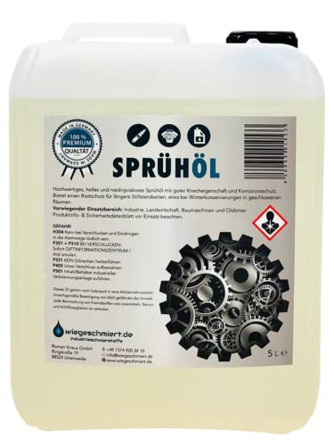 Knaus Schmierstoffe 5 Liter Sprühöl Korrosionsschutz Sprühöl Hohlraumschutz, 5L Kanister